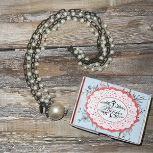 Pearl and Bronze Necklace Chain